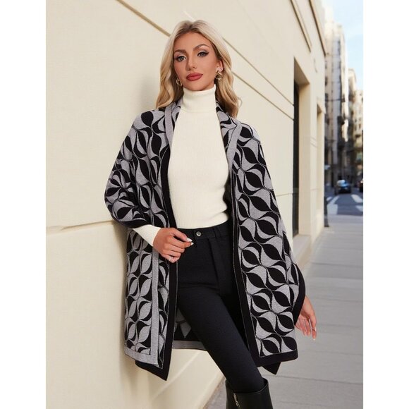 Women's Grey Luxury Silk Satin Scarf Shawl Wrap Elegant And Stylish Accessory - Picture 4 of 5